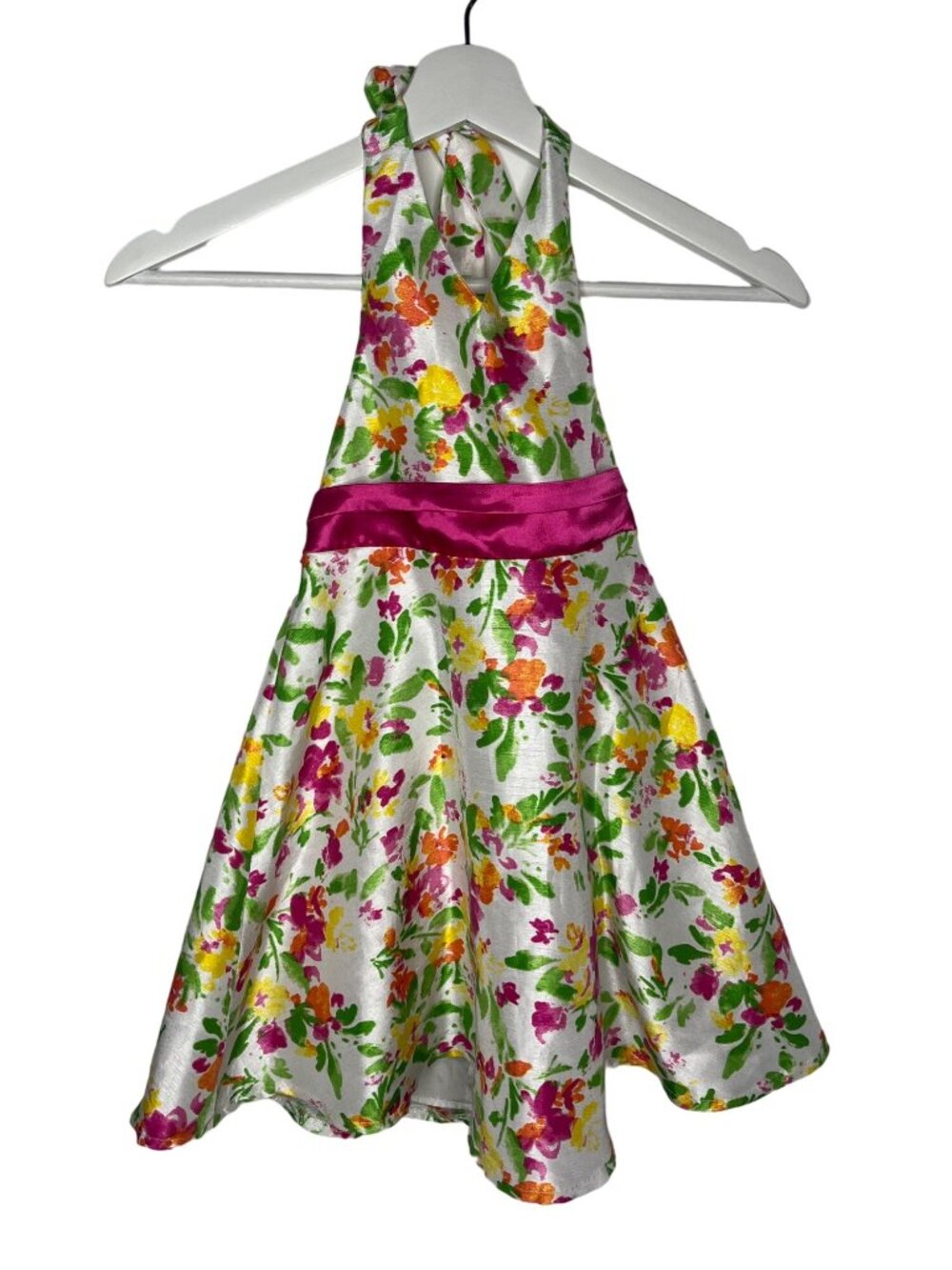 Brooke Lindsay Girls Floral Dress Size 5 Fit Flare Easter Sundress